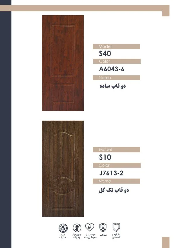 رویه درب دو قاب تک گل
